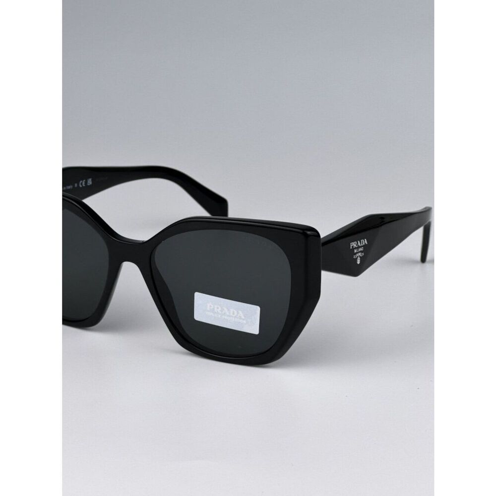 NEW Prada PR19ZS 1AB5S0 Black Dark Grey Women Cat Eye Sunglasses PR 19ZS - Picture 6 of 12